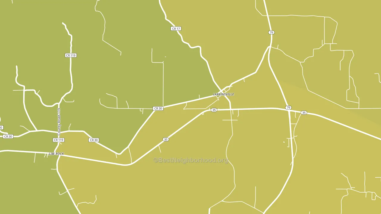 Larkinsville, AL block-group voter-turnout map