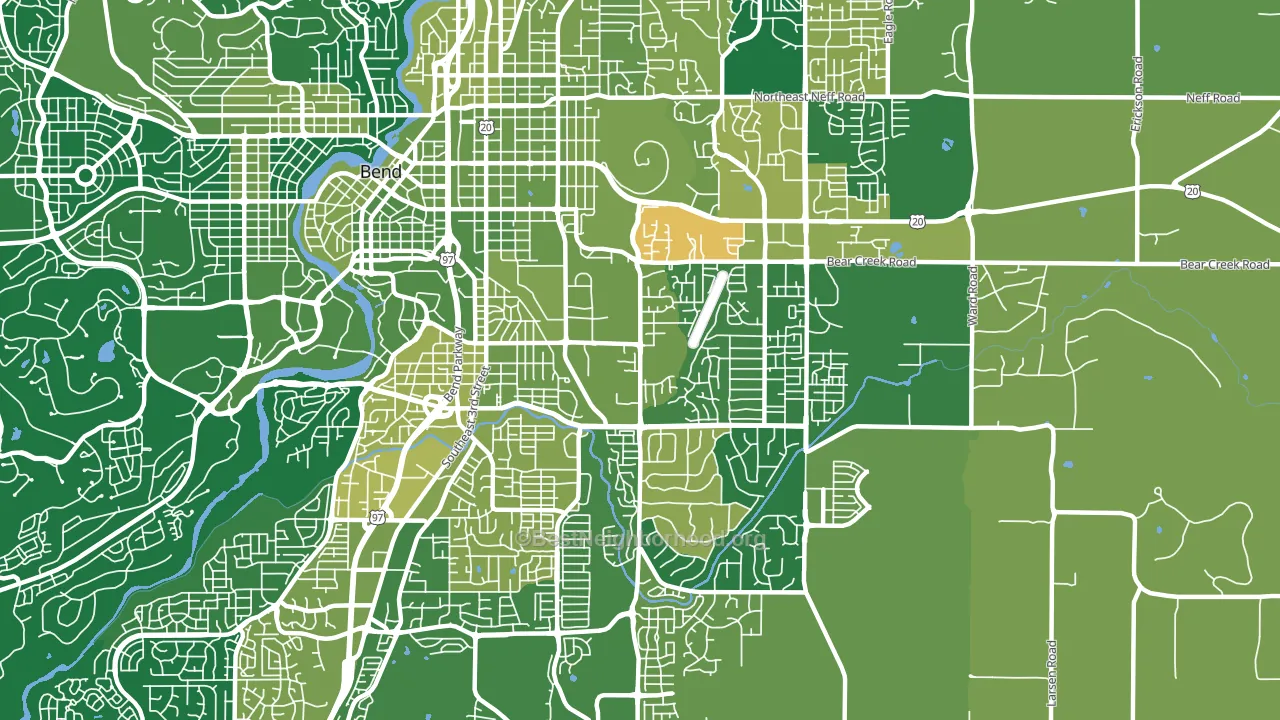 Larkspur, Bend, OR block-group voter-turnout map