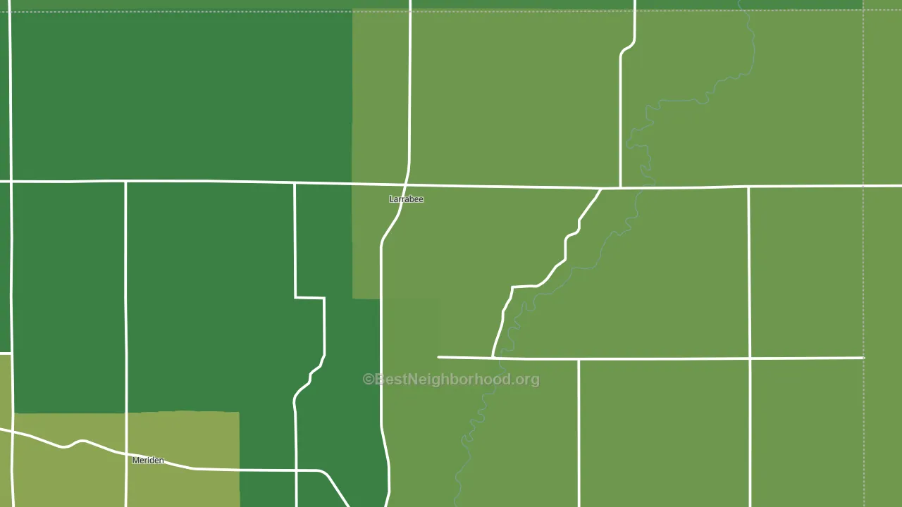 Larrabee, IA block-group voter-turnout map