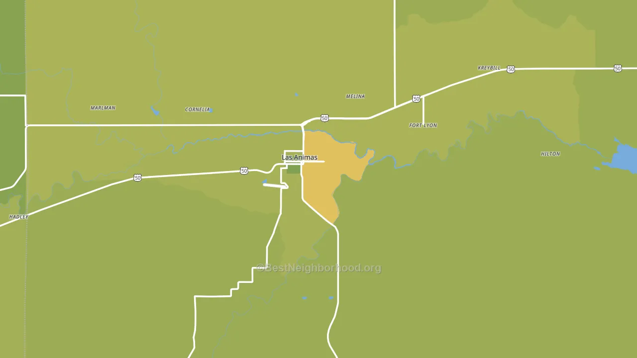 Las Animas, CO block-group voter-turnout map
