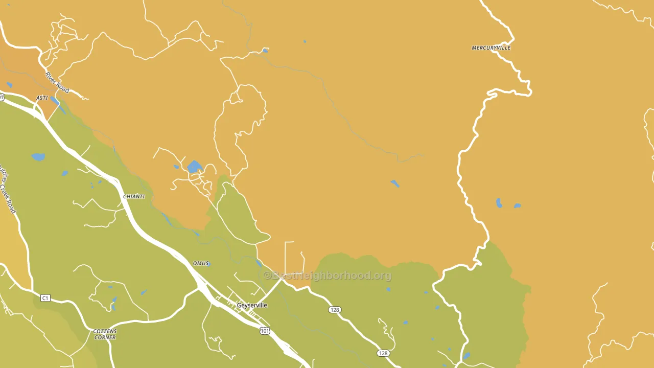 Las Lomas, CA block-group voter-turnout map