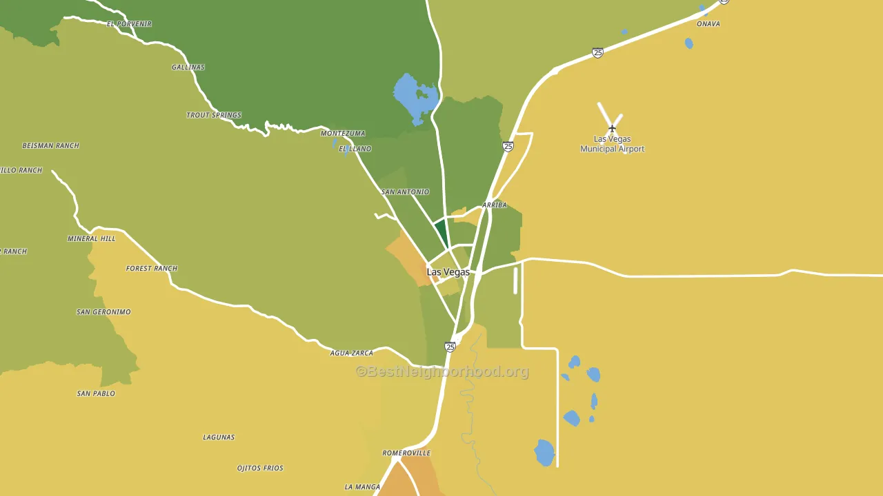 Las Vegas, NM block-group voter-turnout map