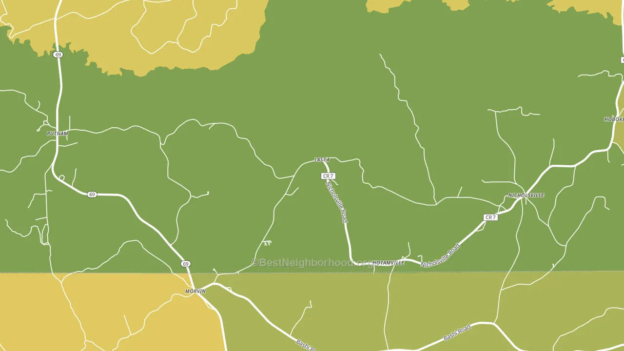 Lasca, AL block-group voter-turnout map