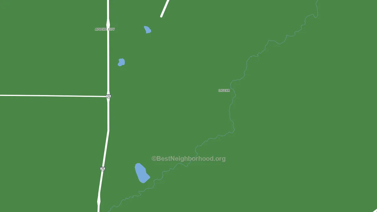 Lascar, CO block-group voter-turnout map