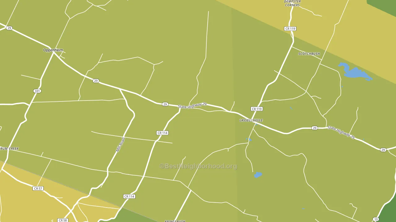 Lassellsville, NY block-group voter-turnout map
