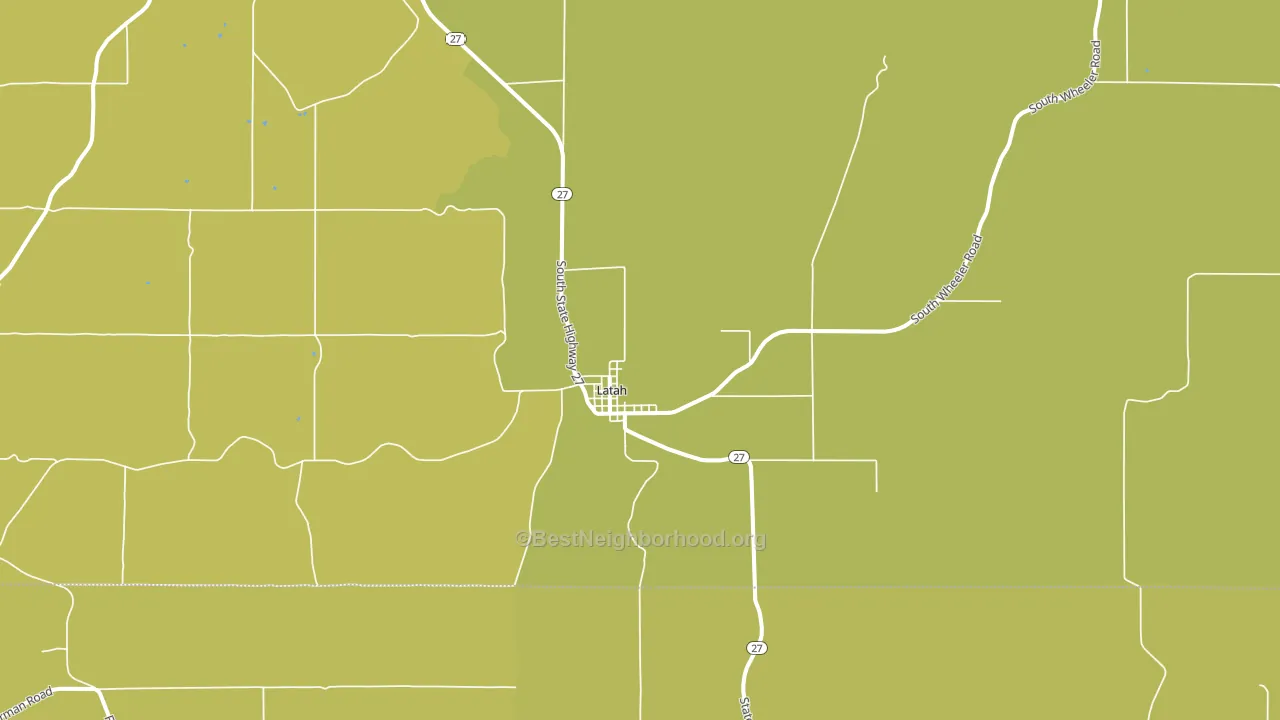 Latah, WA block-group voter-turnout map