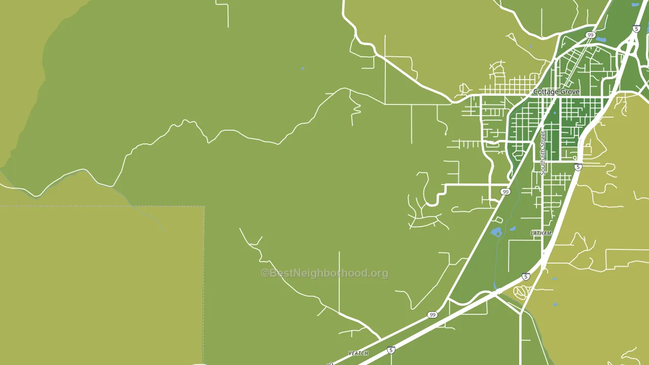 Latham, OR block-group voter-turnout map