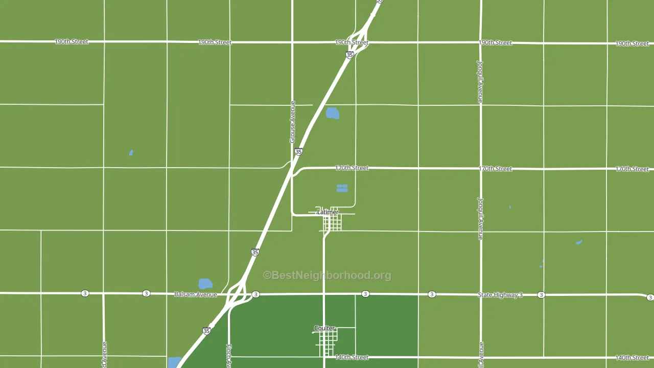 Latimer, IA block-group voter-turnout map