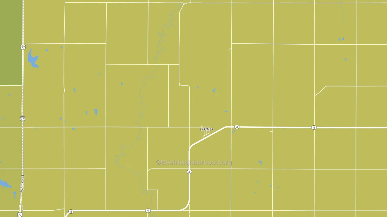 Latimer, KS block-group voter-turnout map