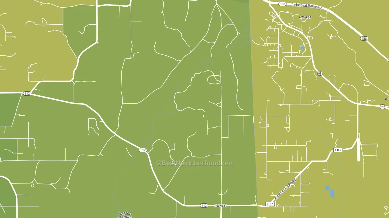 Latonia, MS block-group voter-turnout map