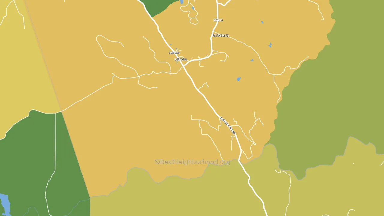 Latrobe, CA block-group voter-turnout map