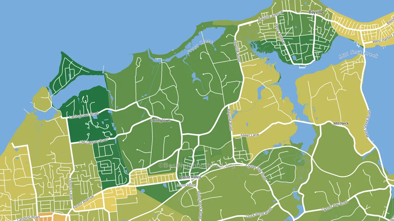 Lattingtown, NY block-group voter-turnout map