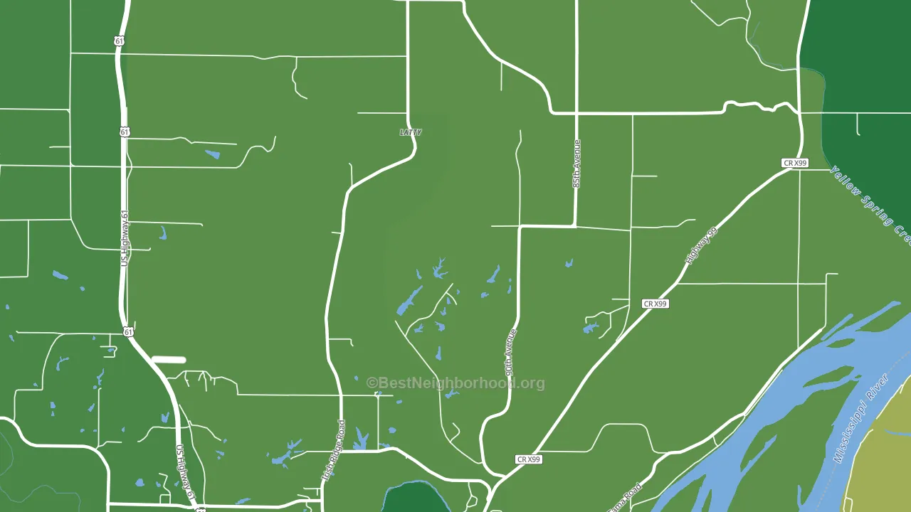 Latty, IA block-group voter-turnout map