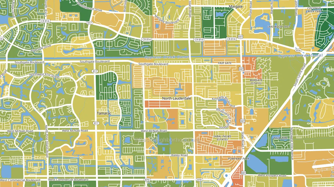Lauderdale North Park, North Lauderdale, FL block-group voter-turnout map