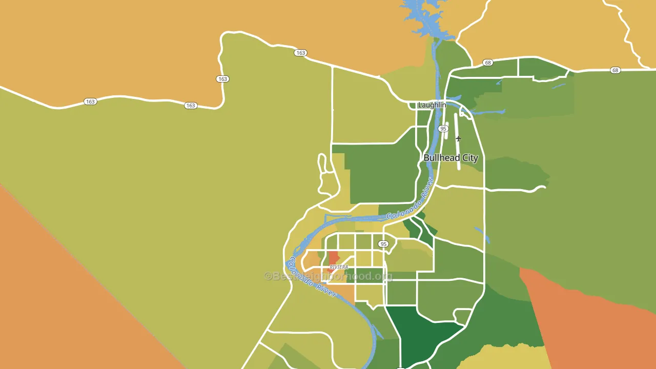 Laughlin, NV block-group voter-turnout map