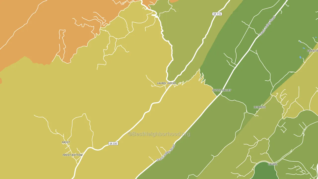 Laurel Grove, TN block-group voter-turnout map