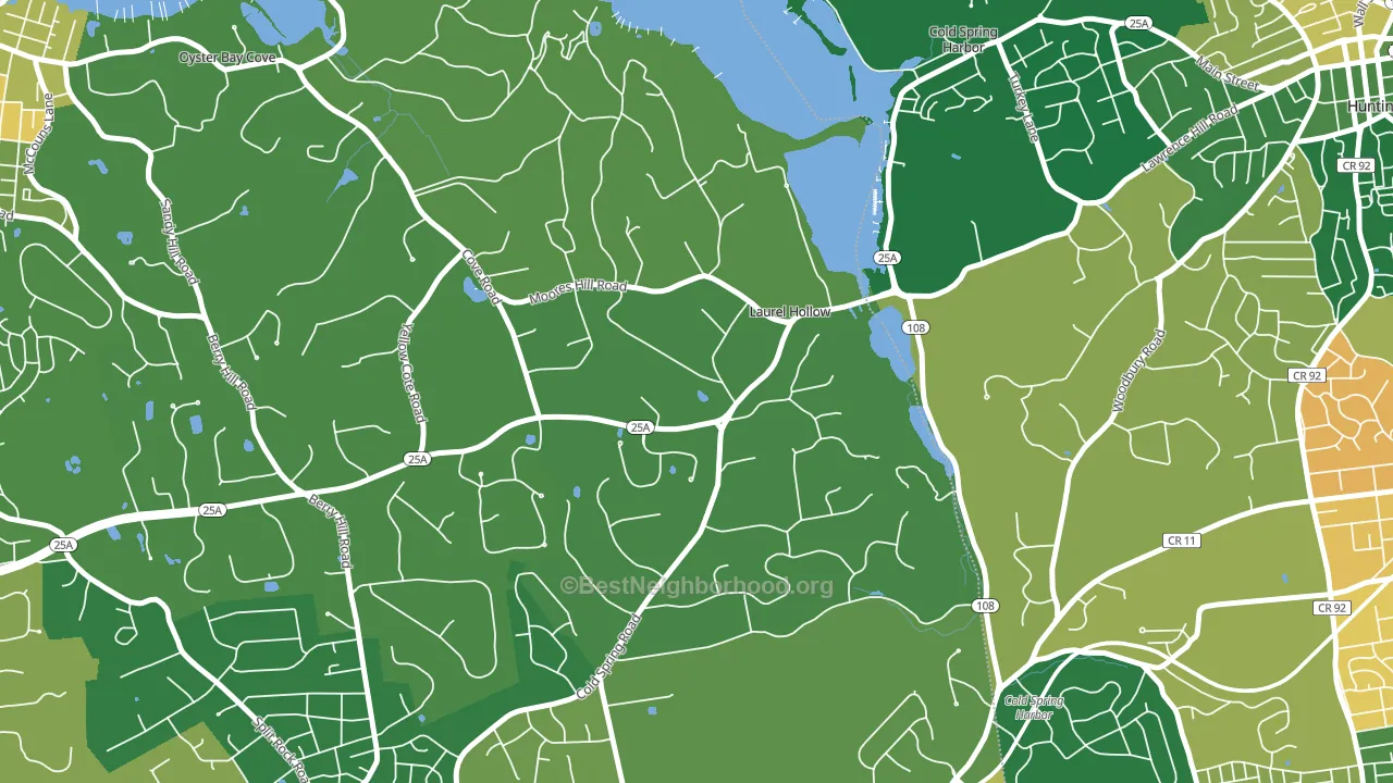 Laurel Hollow, NY block-group voter-turnout map