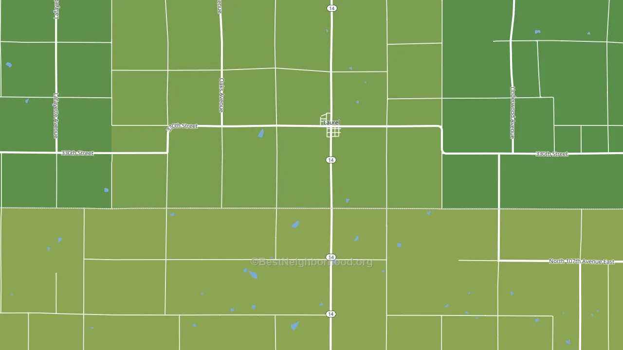 Laurel, IA block-group voter-turnout map