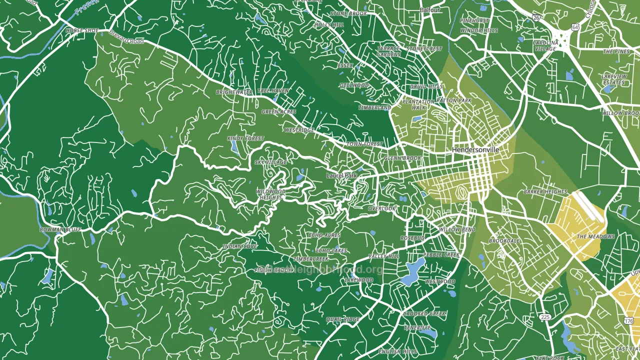 Laurel Park, NC block-group voter-turnout map