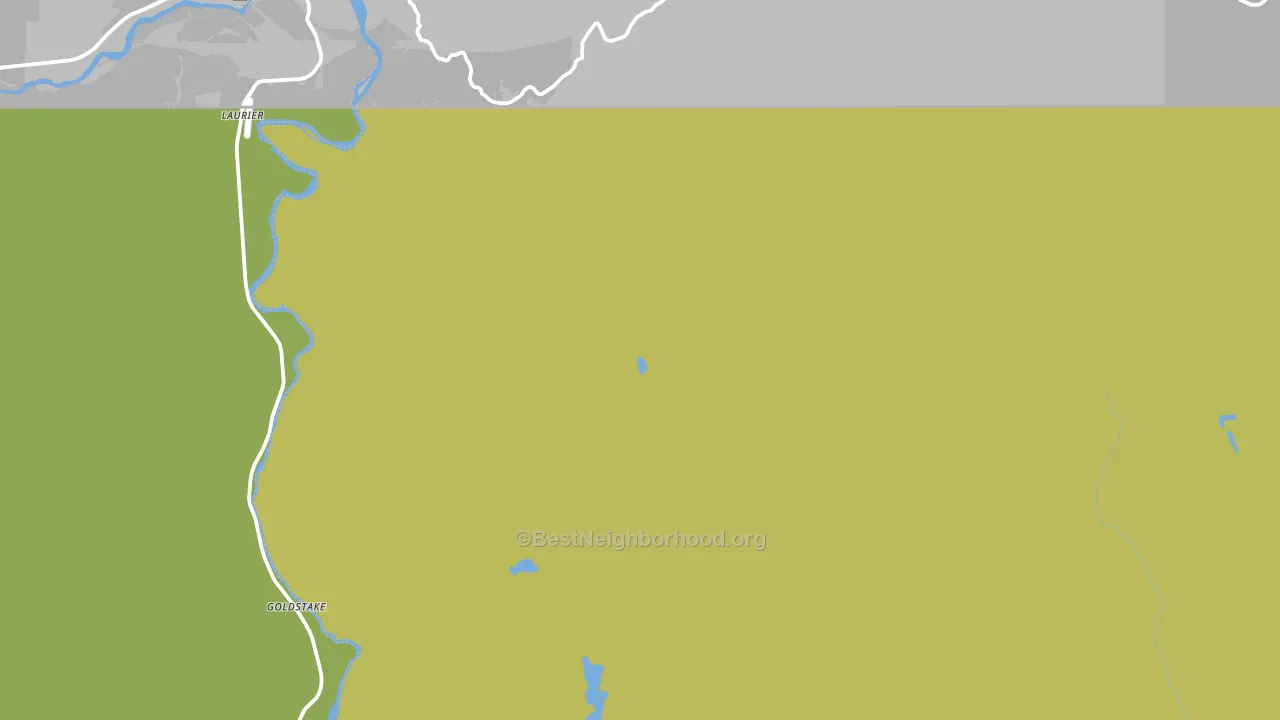 Laurier, WA block-group voter-turnout map