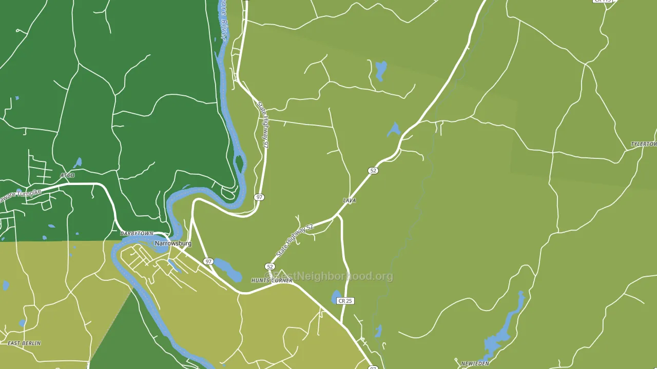 Lava, NY block-group voter-turnout map