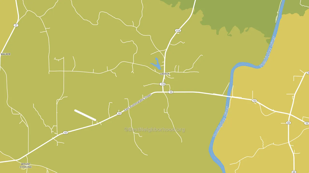 Lavaca, AL block-group voter-turnout map