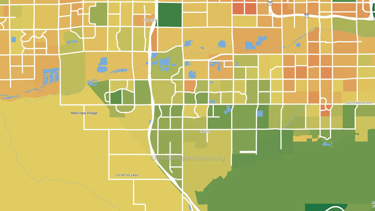 Laveen, AZ block-group voter-turnout map