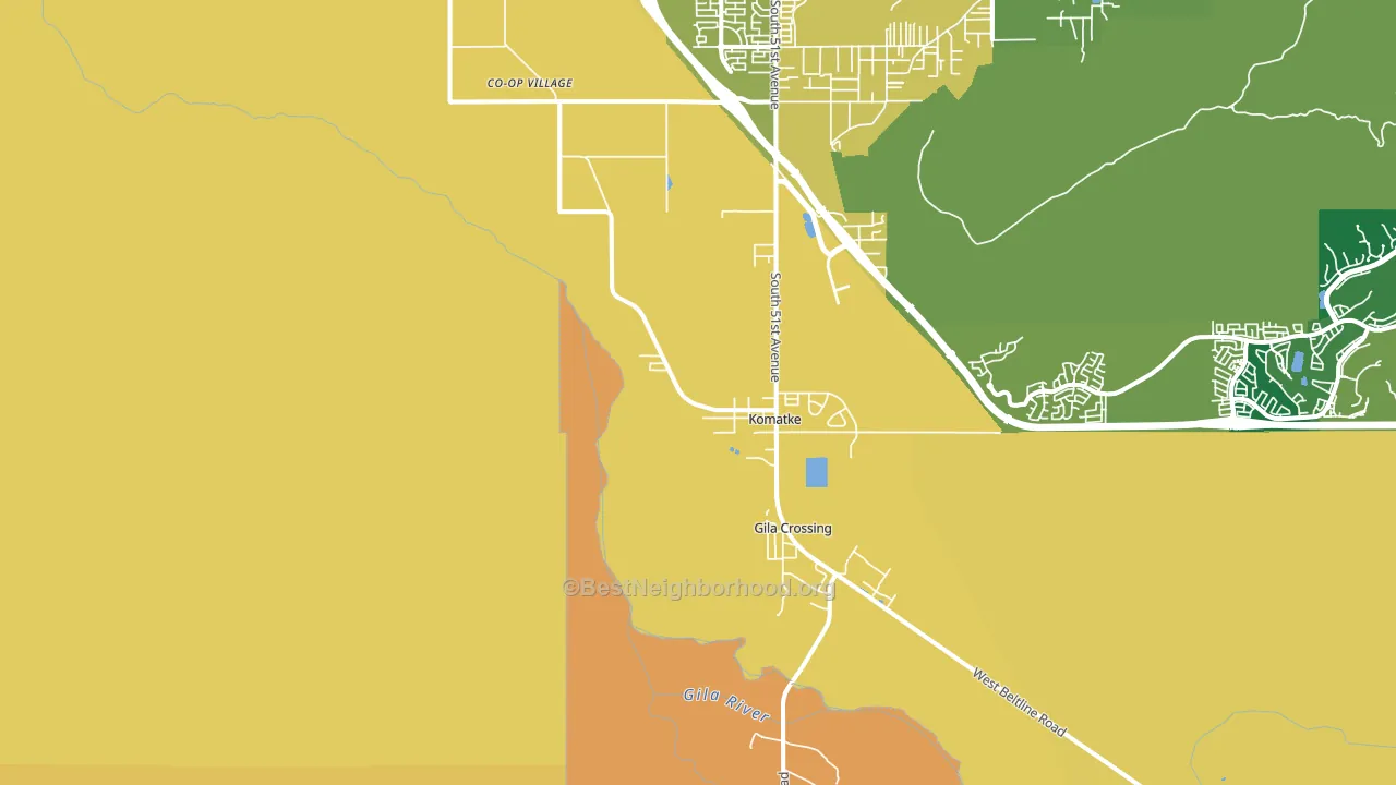 Laveen Village, AZ block-group voter-turnout map
