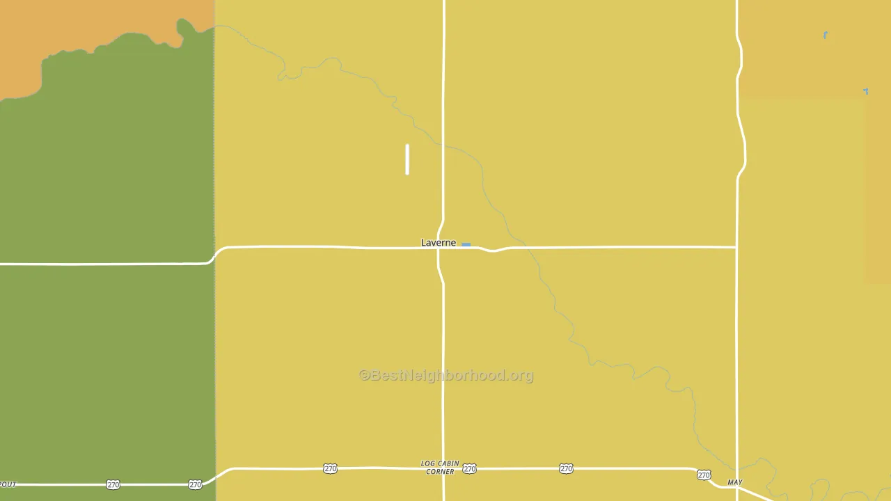 Laverne, OK block-group voter-turnout map