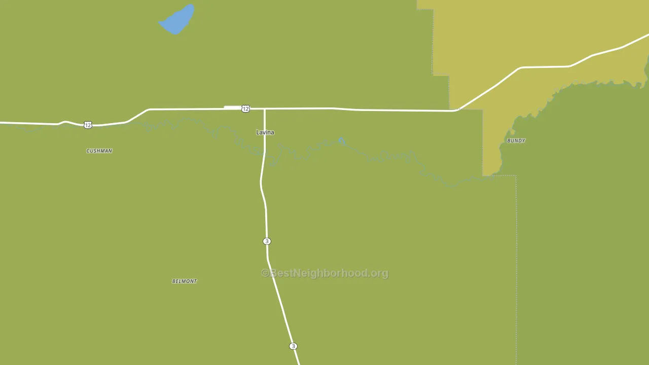 Lavina, MT block-group voter-turnout map