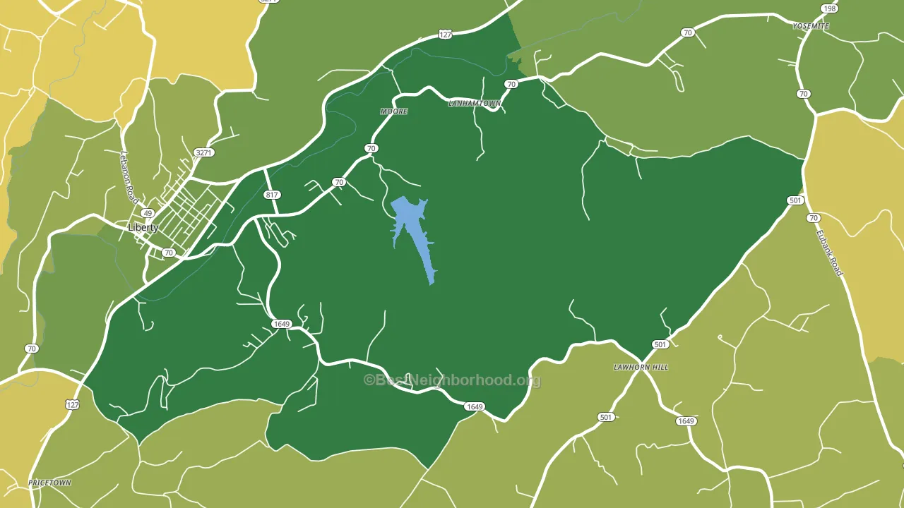 Lawhorn Hill, KY block-group voter-turnout map