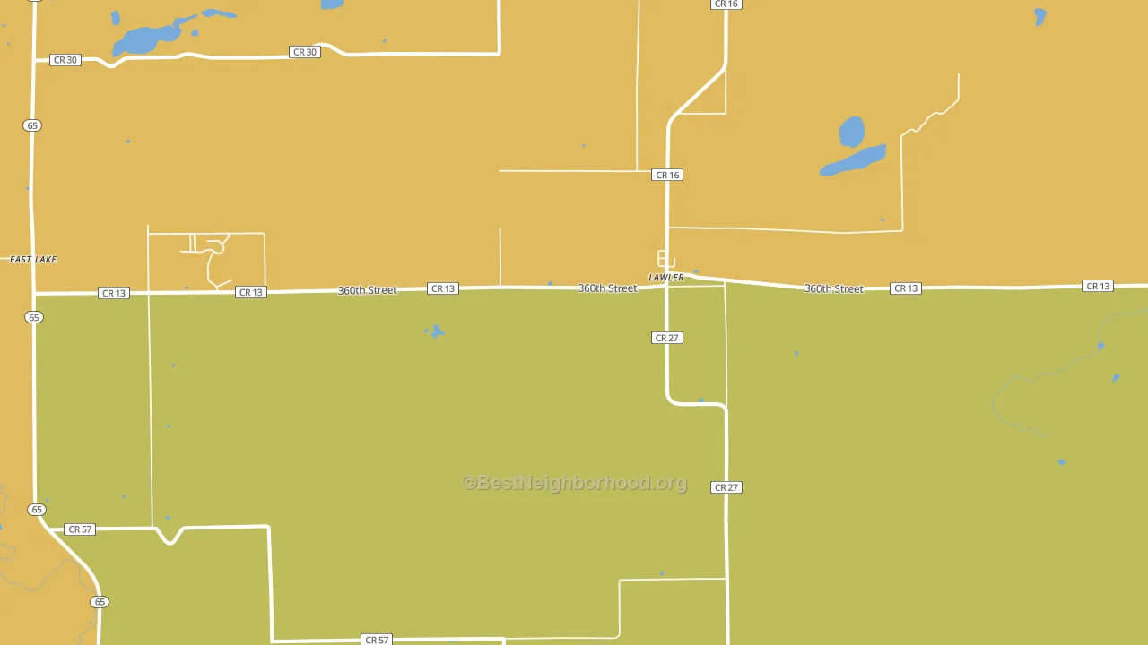 Lawler, MN block-group voter-turnout map