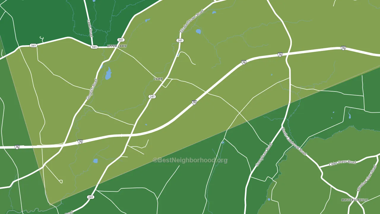 Lawn, PA block-group voter-turnout map