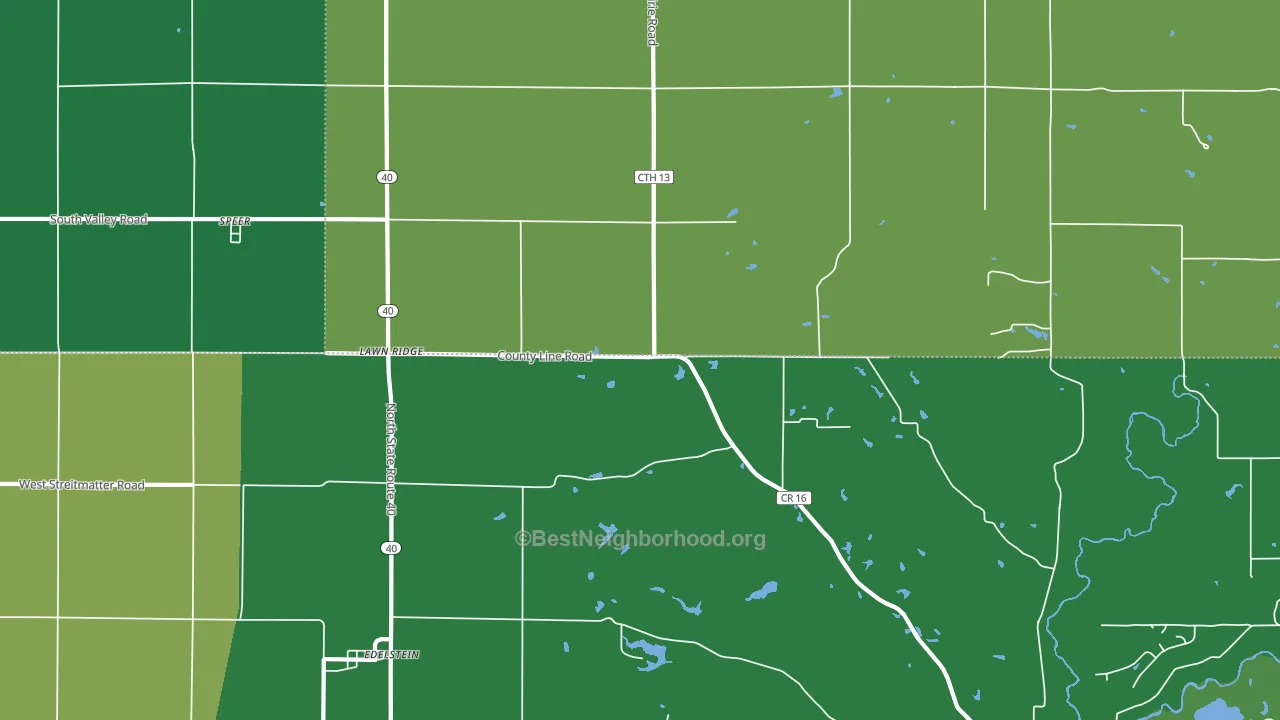 Lawn Ridge, IL block-group voter-turnout map