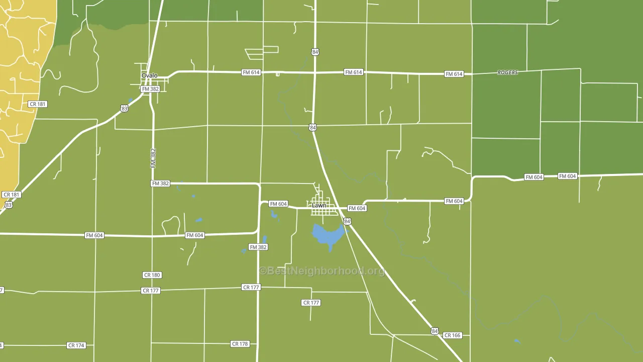 Lawn, TX block-group voter-turnout map