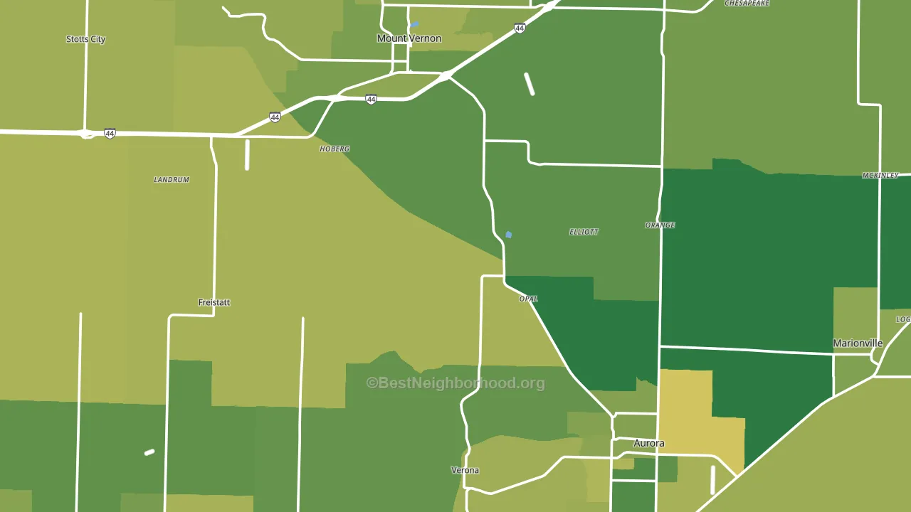 Lawrence County, MO block-group voter-turnout map