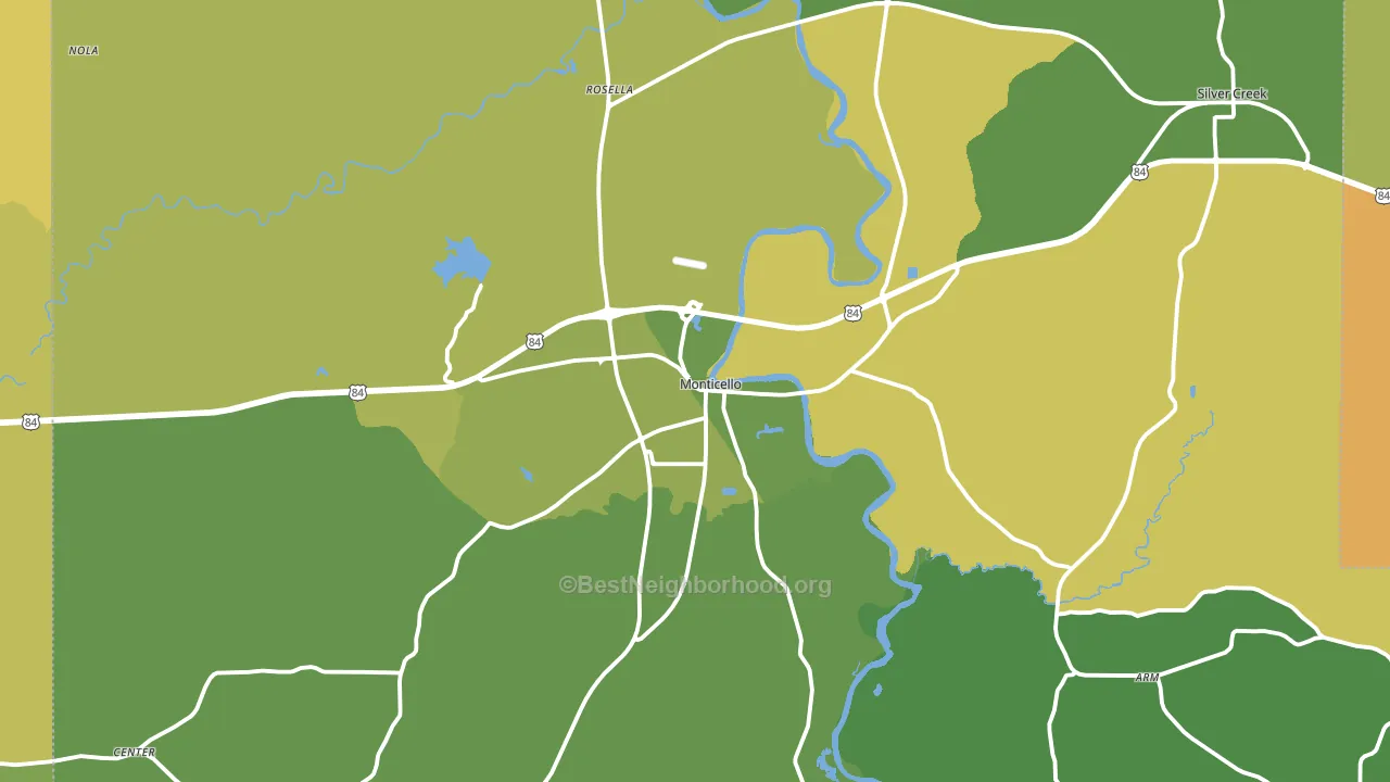 Lawrence County, MS block-group voter-turnout map