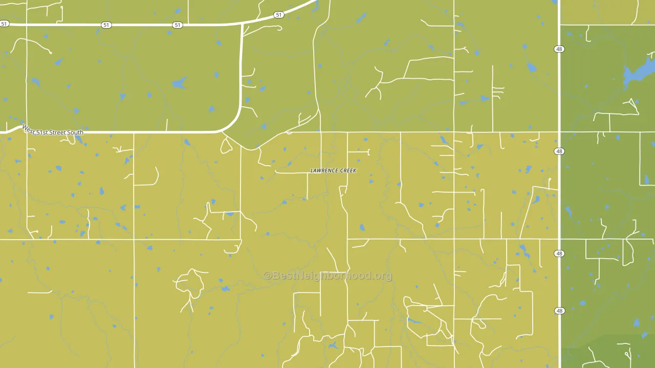 Lawrence Creek, OK block-group voter-turnout map
