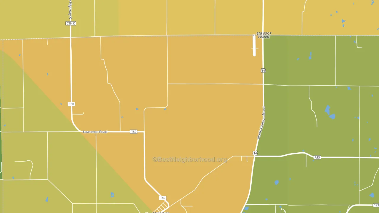 Lawrence, IL block-group voter-turnout map
