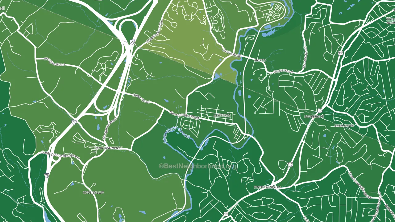 Lawrence, PA block-group voter-turnout map