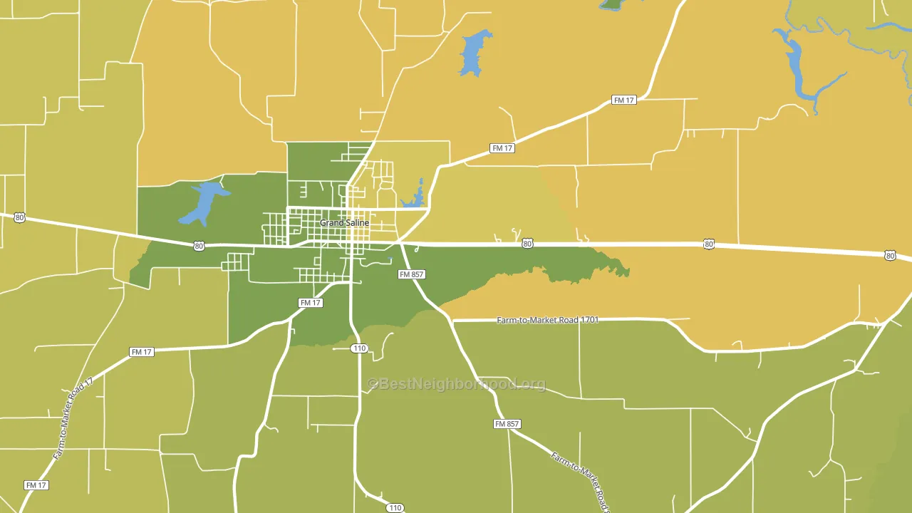Lawrence Springs, TX block-group voter-turnout map