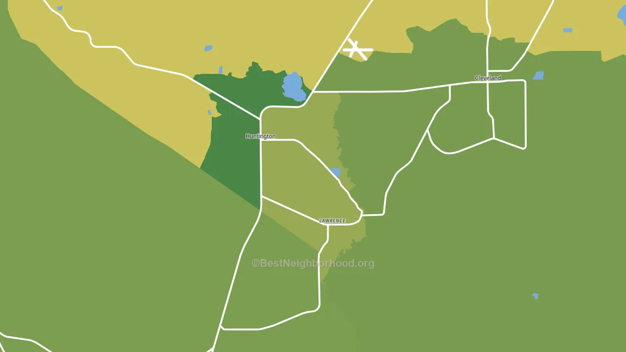 Lawrence, UT block-group voter-turnout map