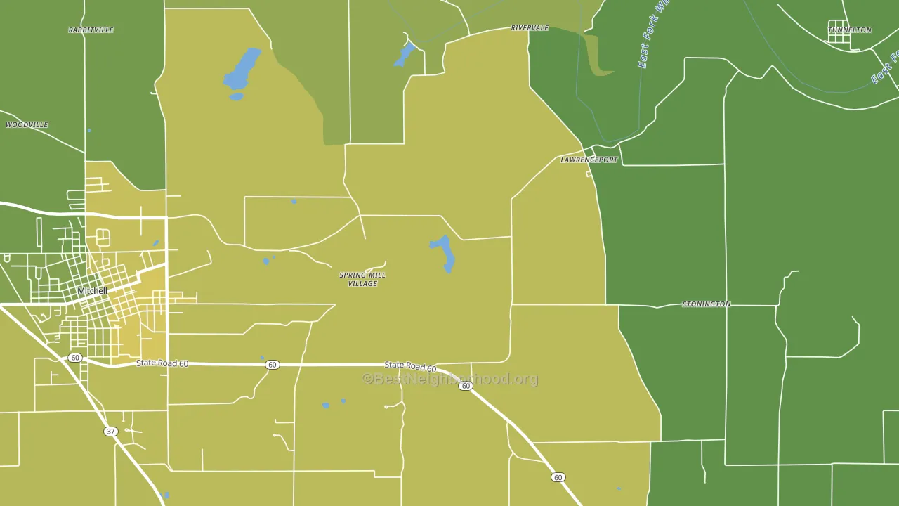 Lawrenceport, IN block-group voter-turnout map