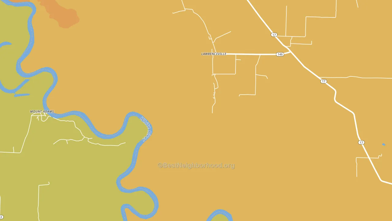 Lawrenceville, AR block-group voter-turnout map