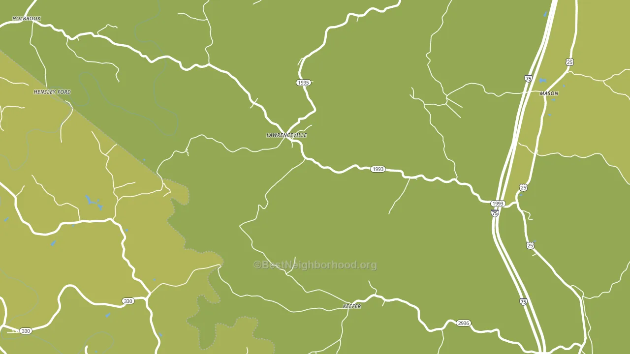 Lawrenceville, KY block-group voter-turnout map