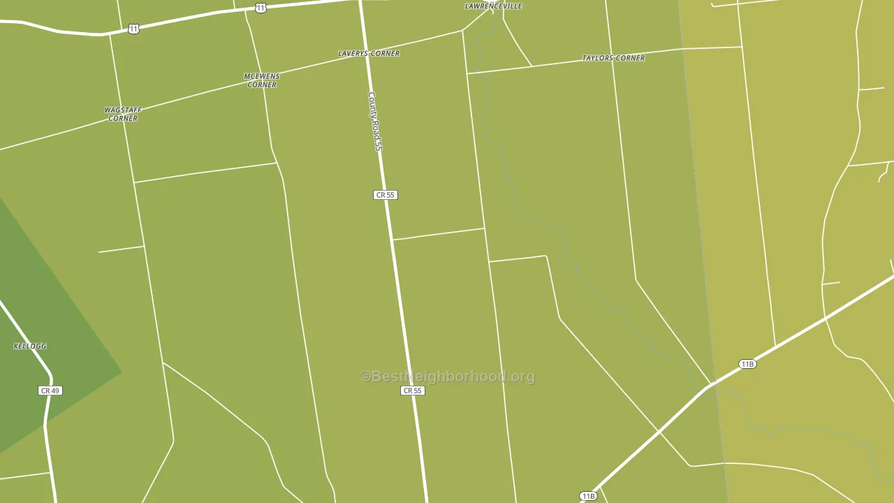 Lawrenceville, NY block-group voter-turnout map