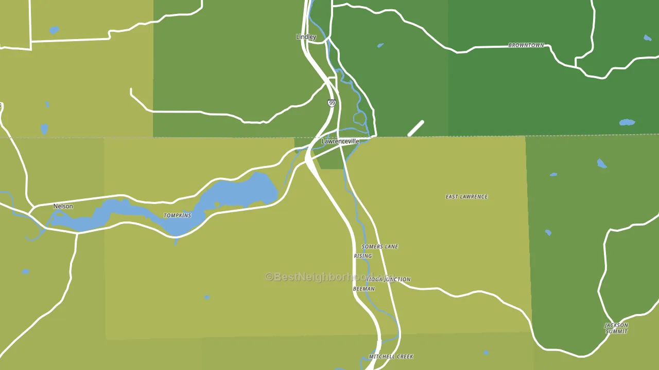 Lawrenceville, PA block-group voter-turnout map