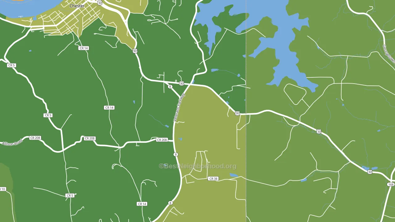 Lawrenceville, WV block-group voter-turnout map