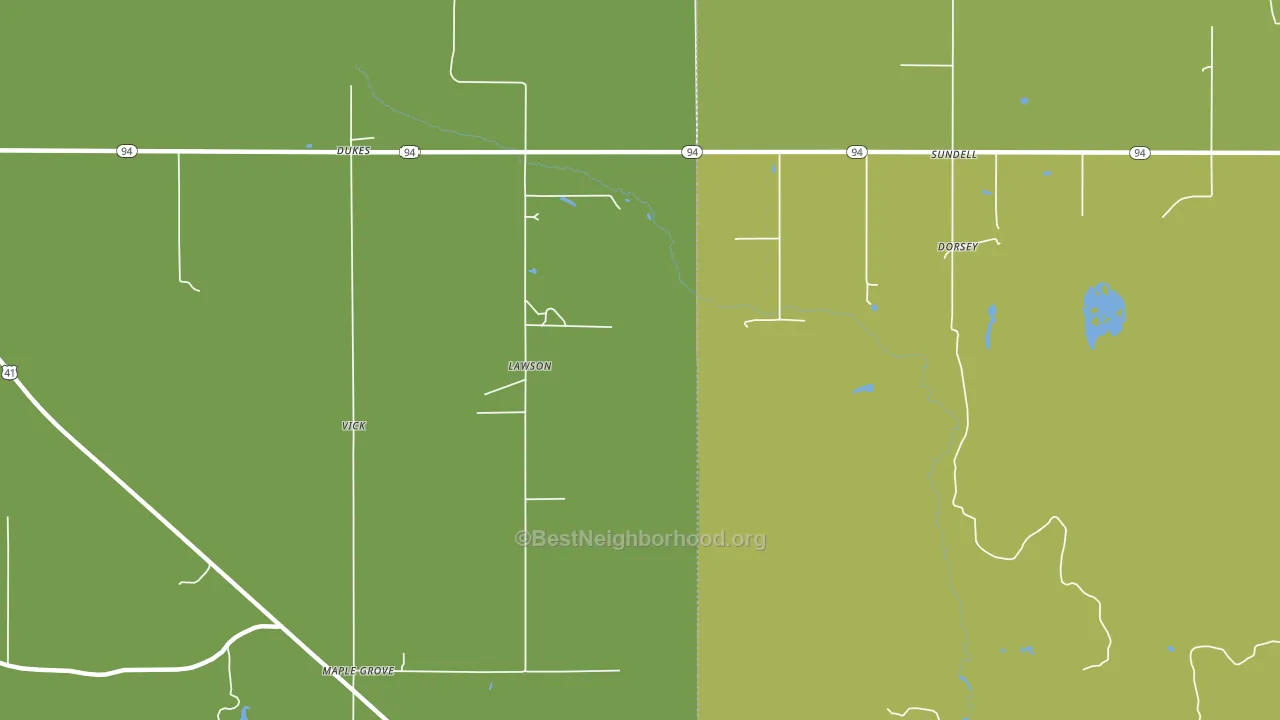 Lawson, MI block-group voter-turnout map