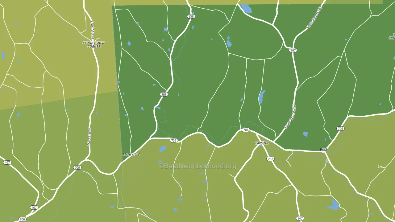 Lawton, PA block-group voter-turnout map